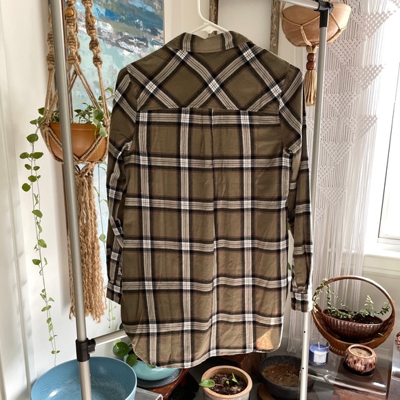 New Look plaid shirt in olive - Picture 3 of 7